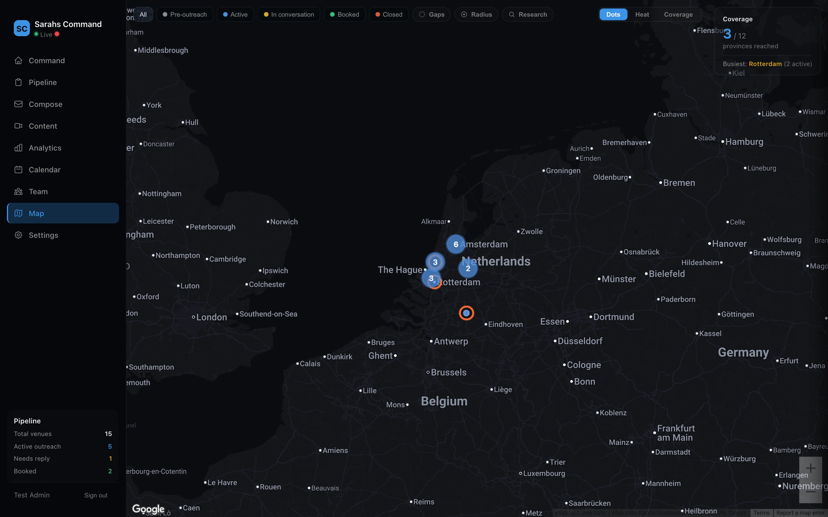 Map View with Research Mode